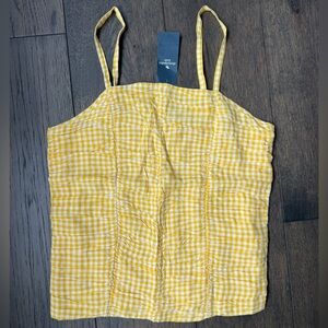 🆕Abercrombie Kids Yellow Plaid Gingham Tank size 15/16